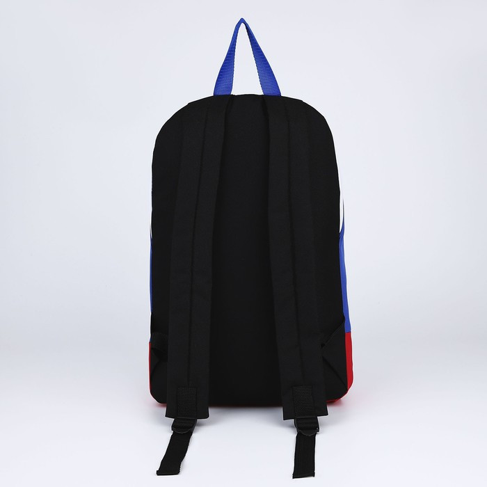 Рюкзак текстильный Россия, 46х30х10 см, вертик карман, цвет красный, синий, белый - фото 4 - id-p210188351