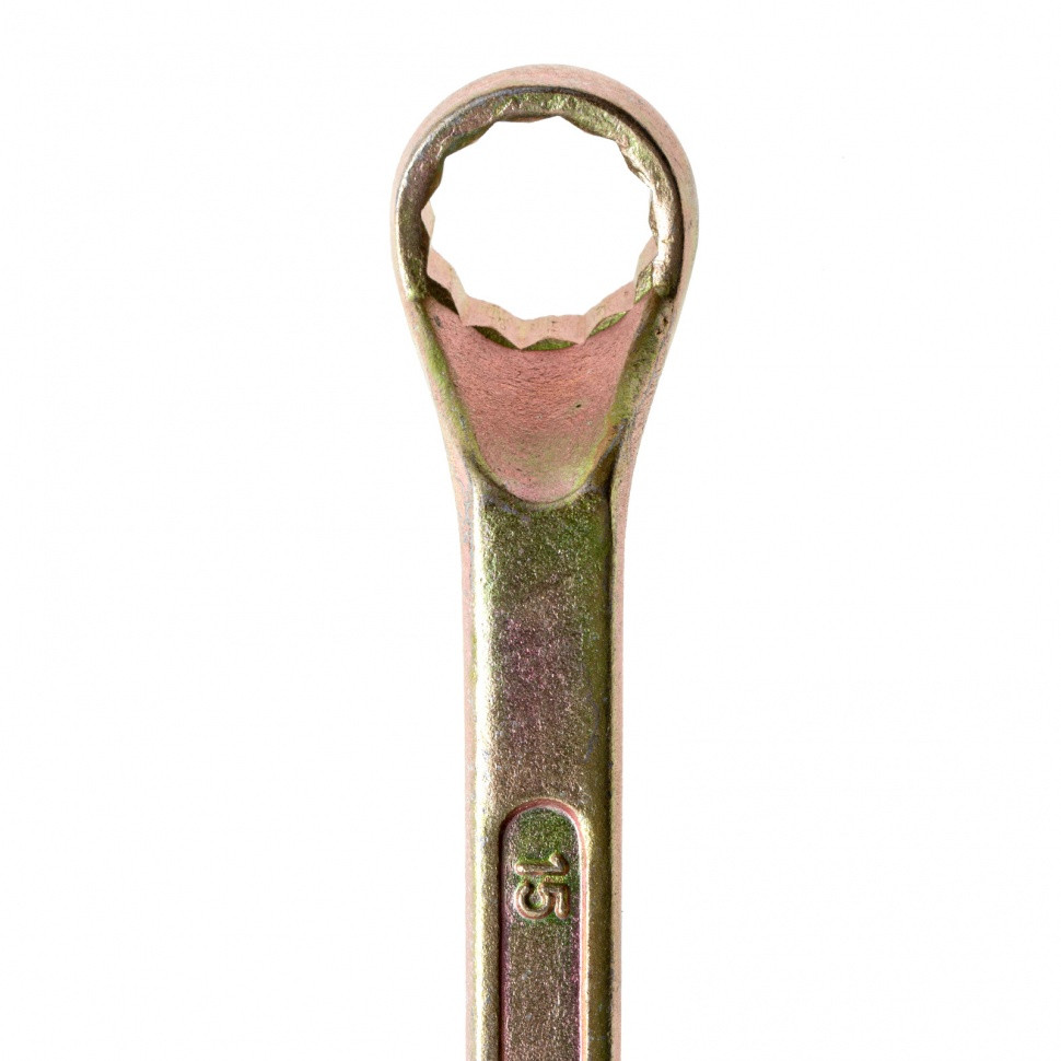 Ключ накидной, 14 х 15 мм, желтый цинк Сибртех - фото 3 - id-p216669961