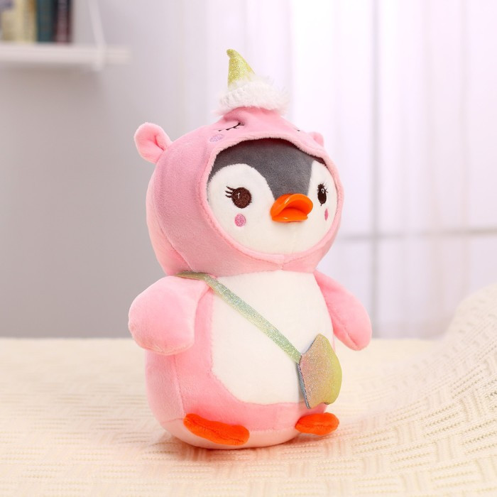 Мягкая игрушка с пледом «Пингвин в костюме единорожки»,МИКС - фото 3 - id-p199290679