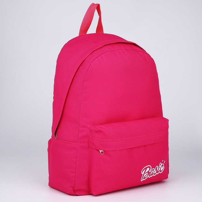 Рюкзак текстильный Basic, с карманом, цвет розовый - фото 3 - id-p213425172
