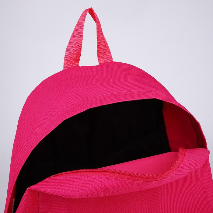Рюкзак текстильный Basic, с карманом, цвет розовый - фото 6 - id-p213425172