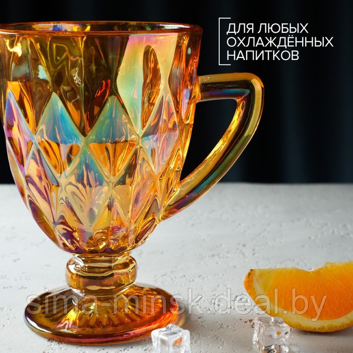 Кувшин стеклянный Magistro «Круиз», 1,1 л, цвет янтарный - фото 5 - id-p170393844