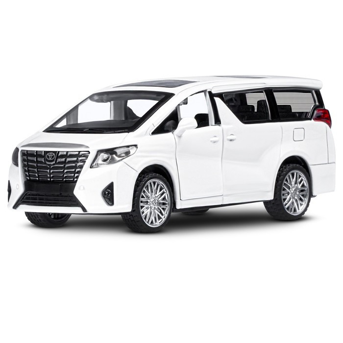 Машина металлическая Toyota Alphard 1:42, инерция, открываются двери, цвет белый - фото 2 - id-p199392627