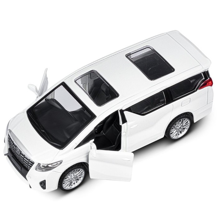 Машина металлическая Toyota Alphard 1:42, инерция, открываются двери, цвет белый - фото 5 - id-p199392627