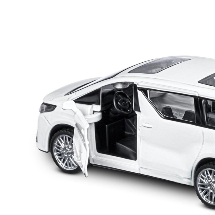 Машина металлическая Toyota Alphard 1:42, инерция, открываются двери, цвет белый - фото 6 - id-p199392627