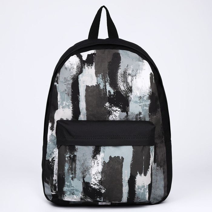 Рюкзак текстильный Хаки, с карманом, 30х12х40см, цвет чёрный, серый - фото 1 - id-p211520718