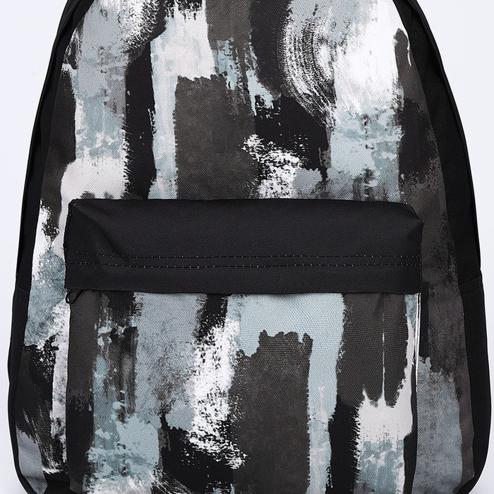 Рюкзак текстильный Хаки, с карманом, 30х12х40см, цвет чёрный, серый - фото 2 - id-p211520718