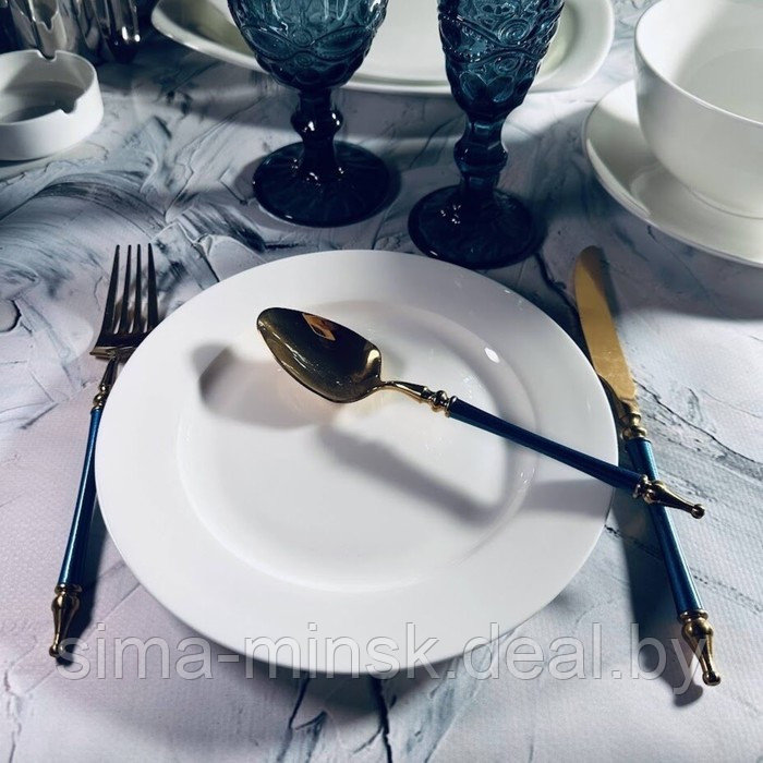Набор из 6 тарелок 20,5 см, Lenardi Atlant, костяной фарфор - фото 1 - id-p216675116