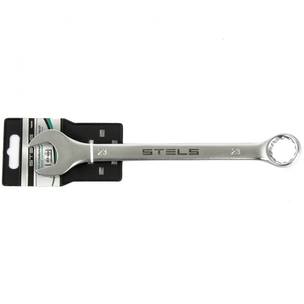Ключ комбинированный, 23 мм, CrV, матовый хром Stels - фото 2 - id-p216671186
