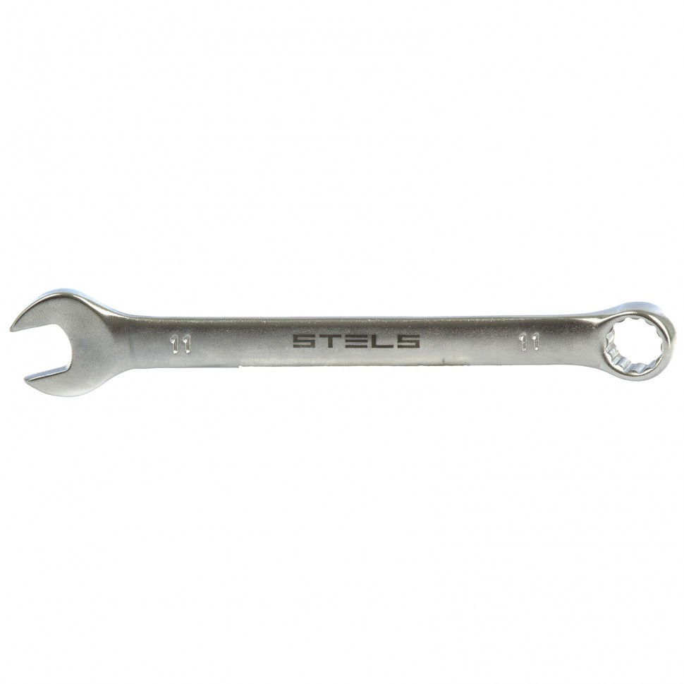 Ключ комбинированный, 11 мм, CrV, матовый хром Stels - фото 1 - id-p216667872