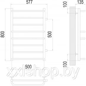 Полотенцесушитель Terminus Евромикс П8 500х800 бп500, фото 2