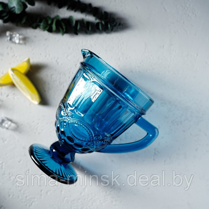 Кувшин стеклянный Magistro «Ла-Манш», 1,1 л, цвет синий - фото 7 - id-p156318893