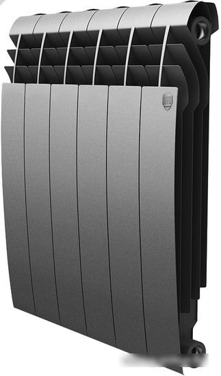 Биметаллический радиатор Royal Thermo BiLiner 500 Silver Satin (8 секций) - фото 1 - id-p216678804