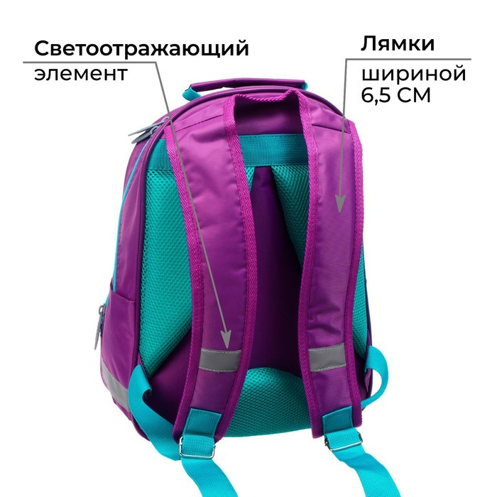 Рюкзак школьный, 37 х 26 х 13 см, эргономичная спинка, Calligrata АН "Совушка" - фото 5 - id-p175161370
