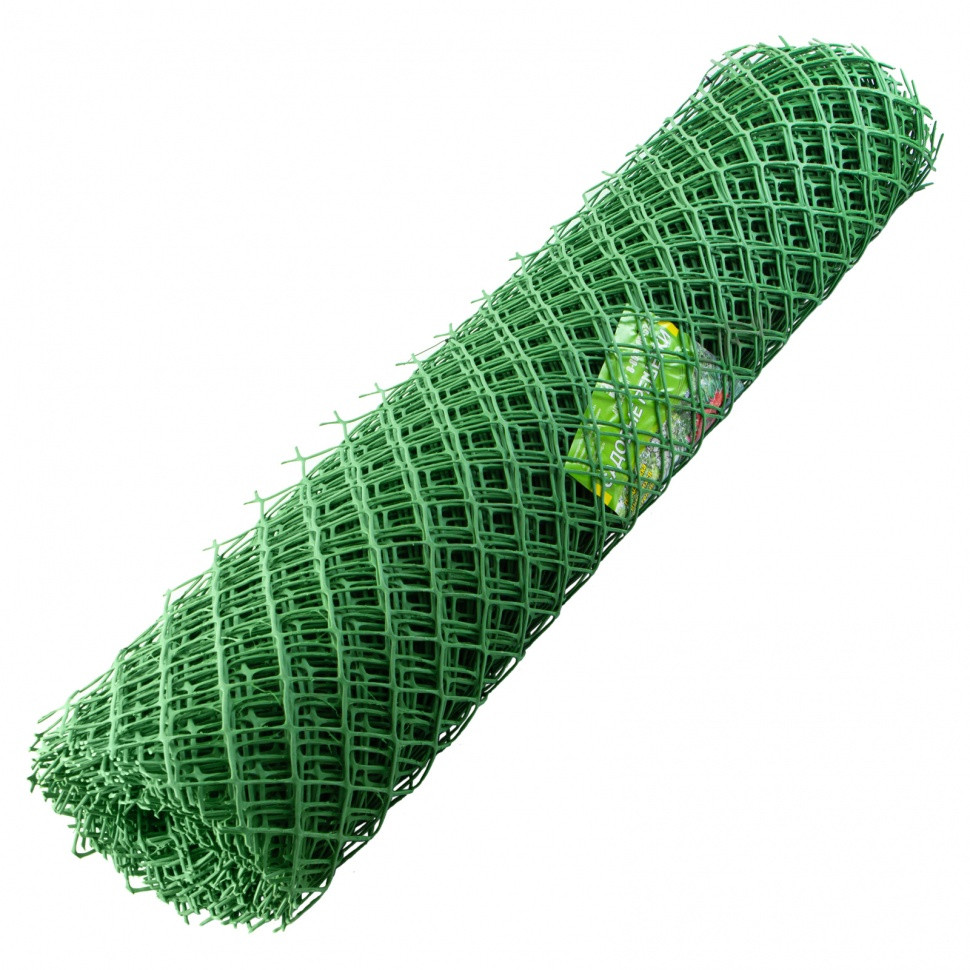 Решетка заборная в рулоне, 1.5 х 25 м, ячейка 75 х 75 мм, пластиковая, зеленая, Россия - фото 1 - id-p216677467