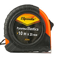 Рулетка Elastica,10 м х 25 мм,обрезиненный корпус Sparta