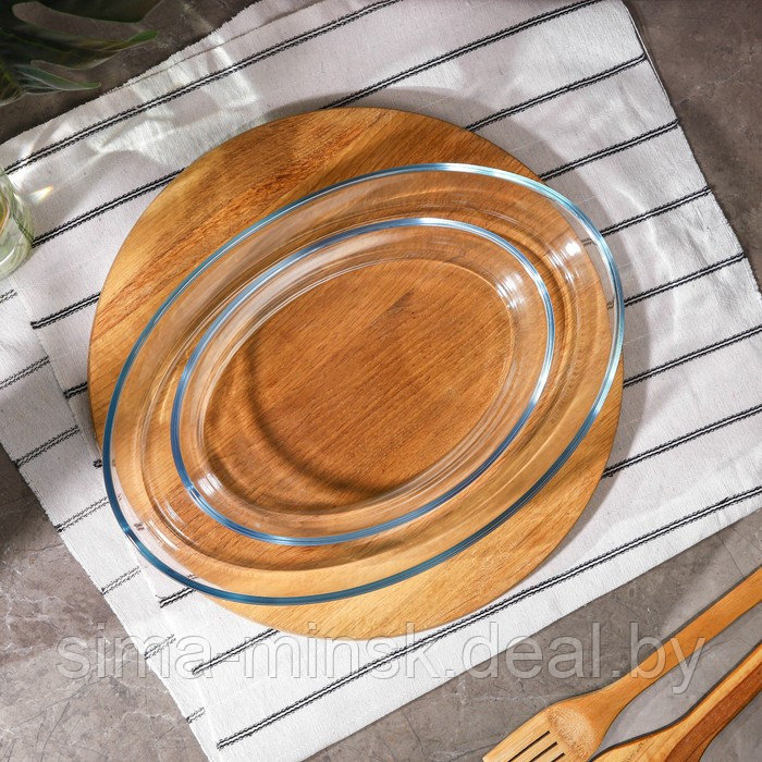 Набор форм для запекания и выпечки из жаропрочного стекла Доляна «Фуэго», 1,5/3 л, 2 шт - фото 5 - id-p177541192