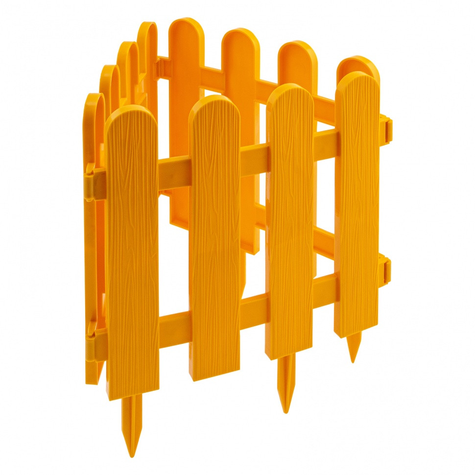 Забор декоративный "Классика", 29 х 224 см, желтый, Россия, Palisad - фото 1 - id-p216675366