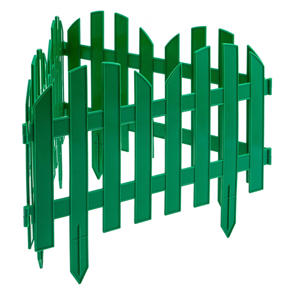 Забор декоративный "Романтика", 28 х 300 см, зеленый, Россия, Palisad - фото 1 - id-p216674243