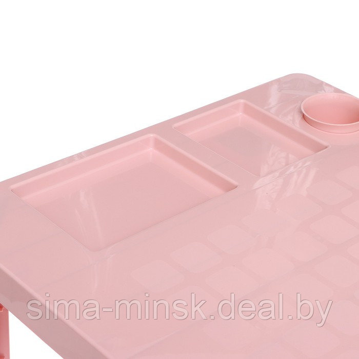 Детский стол с подстаканником, цвет розовый - фото 3 - id-p187857503