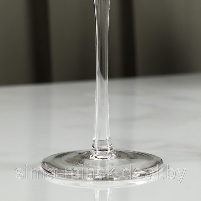 Бокал стеклянный для вина Magistro «Жемчуг», 300 мл, 8,5×22 см, форма треугольник, с золотой отводкой - фото 4 - id-p216676273