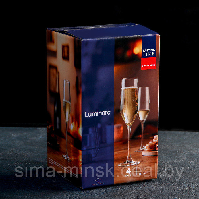 Набор бокалов для шампанского «Время дегустаций. Шампань», 160 мл, 4 шт - фото 2 - id-p177058521