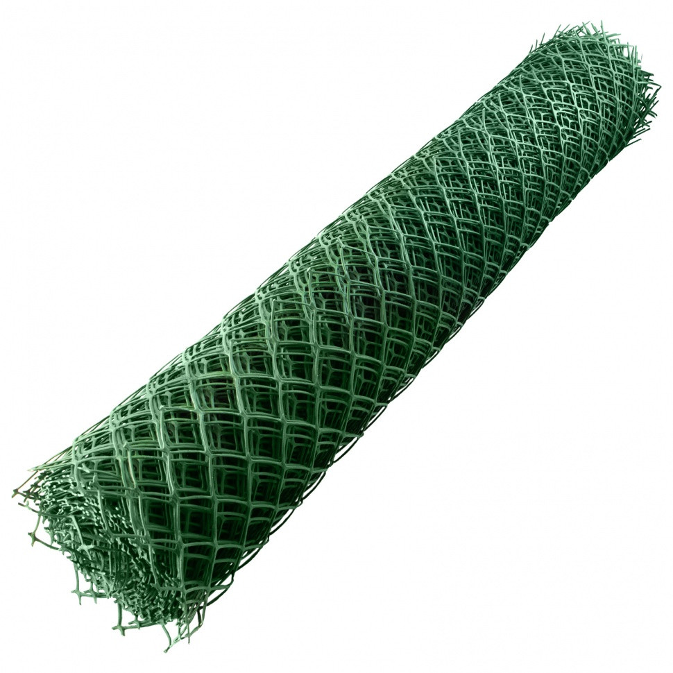 Решетка заборная в рулоне, 1.8 х 25 м, ячейка 90 х 100 мм, пластиковая, зеленая, Россия - фото 1 - id-p216677524