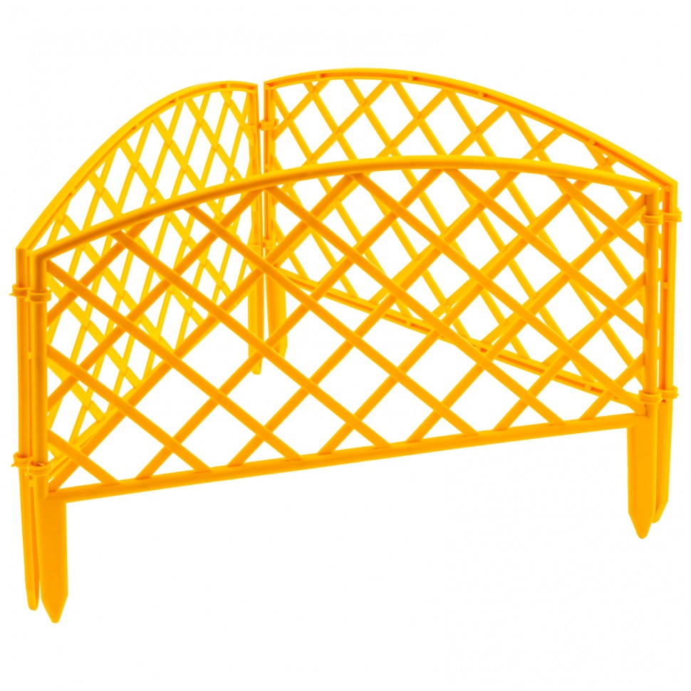 Забор декоративный "Сетка", 24 х 320 см, желтый, Россия, Palisad - фото 1 - id-p216674275