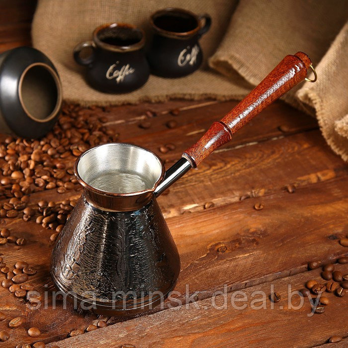 Турка для кофе медная 0,6 л «Море» - фото 1 - id-p216669748
