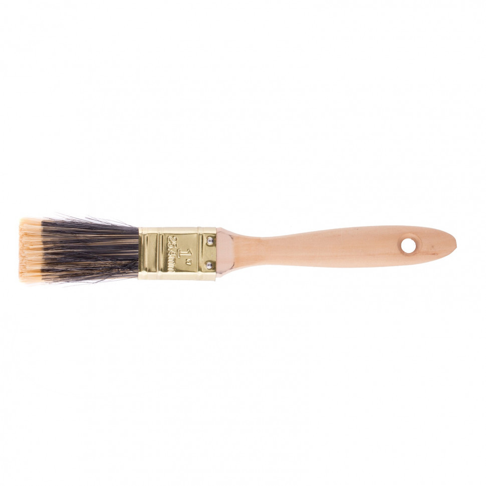 Кисть плоская Golden 1", искусственная щетина, деревянная ручка MTX - фото 1 - id-p216666903