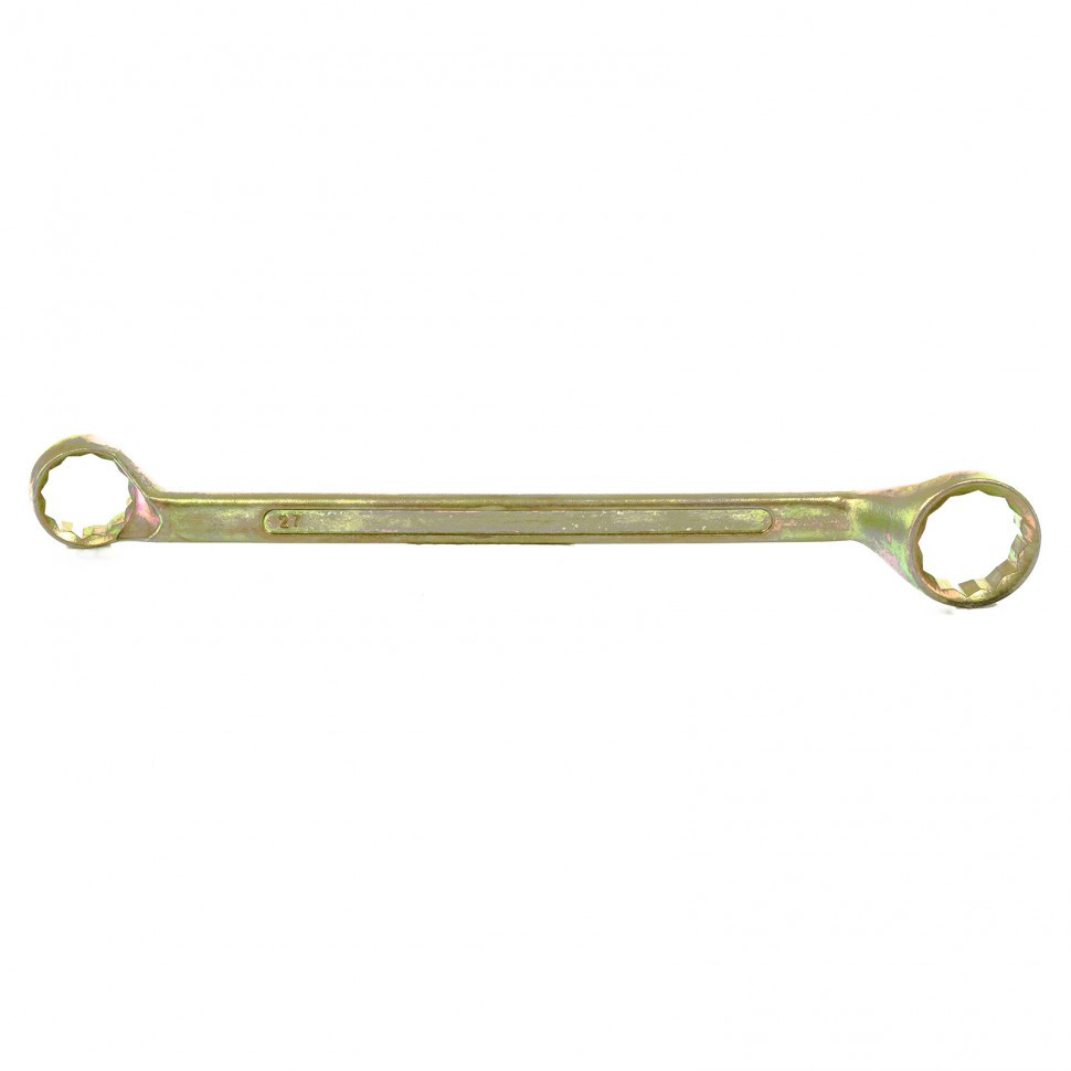Ключ накидной, 24 х 27 мм, желтый цинк Сибртех - фото 1 - id-p216672838