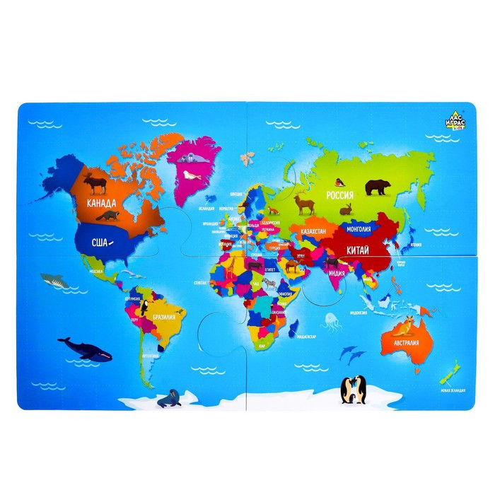 Развивающий набор «Карта мира. Флаги и столицы» - фото 2 - id-p216664950