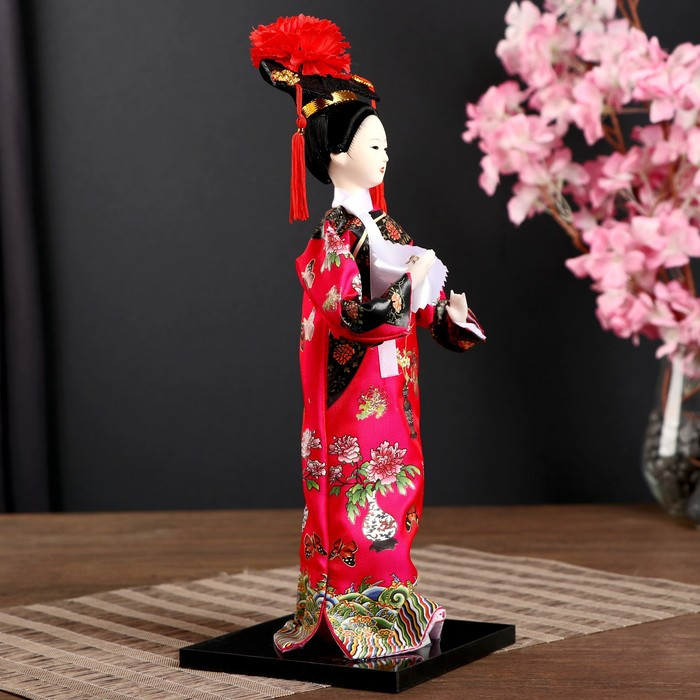 Кукла коллекционная "Китаянка в национальном платье с платочком" 32х12,5х12,5 см - фото 2 - id-p216664653