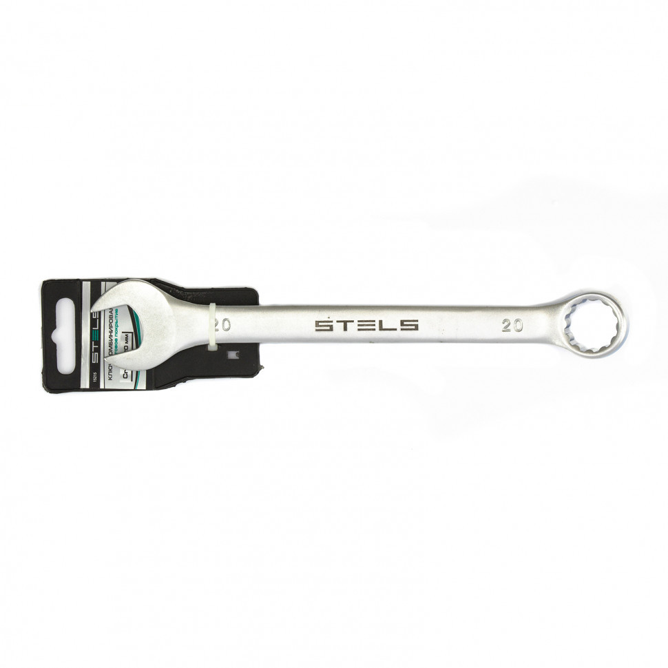 Ключ комбинированный, 20 мм, CrV, матовый хром Stels - фото 2 - id-p216670317