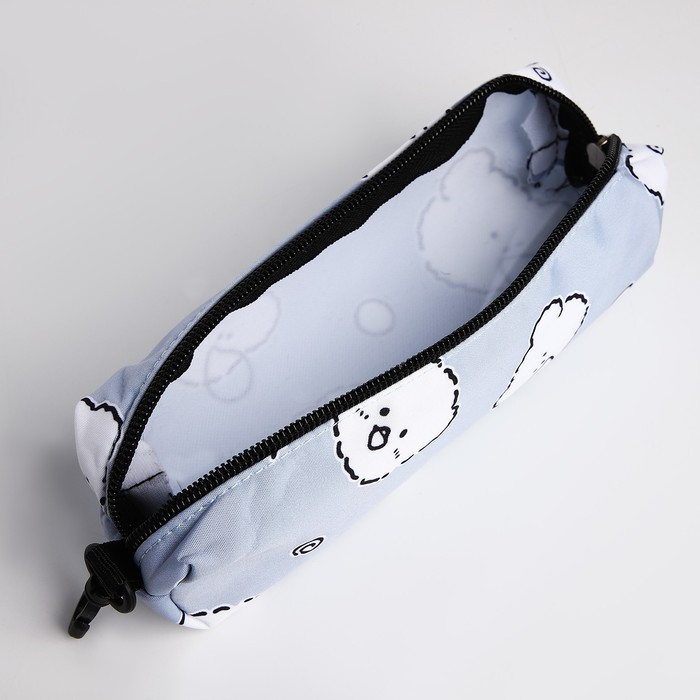 Рюкзак на молнии, 3 наружных кармана, пенал, цвет голубой - фото 7 - id-p216661320