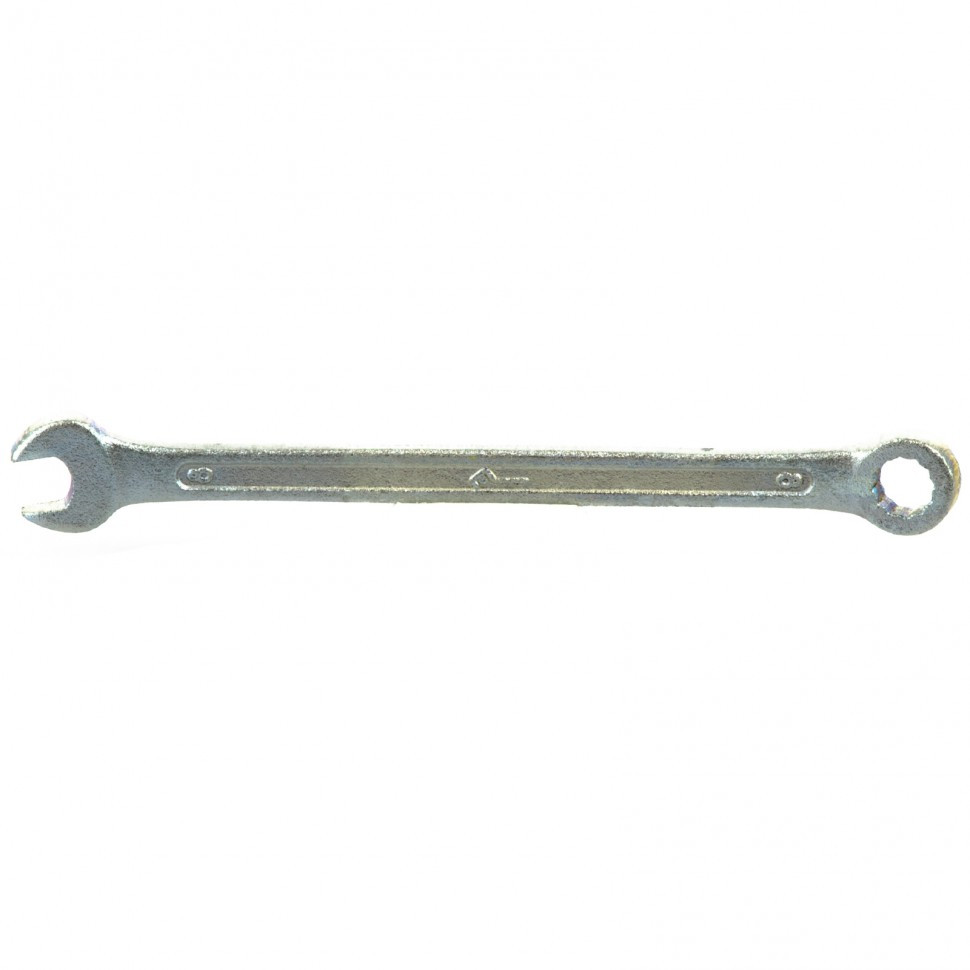 Ключ комбинированный, 8 мм, оцинкованный (КЗСМИ) Россия - фото 1 - id-p216667041