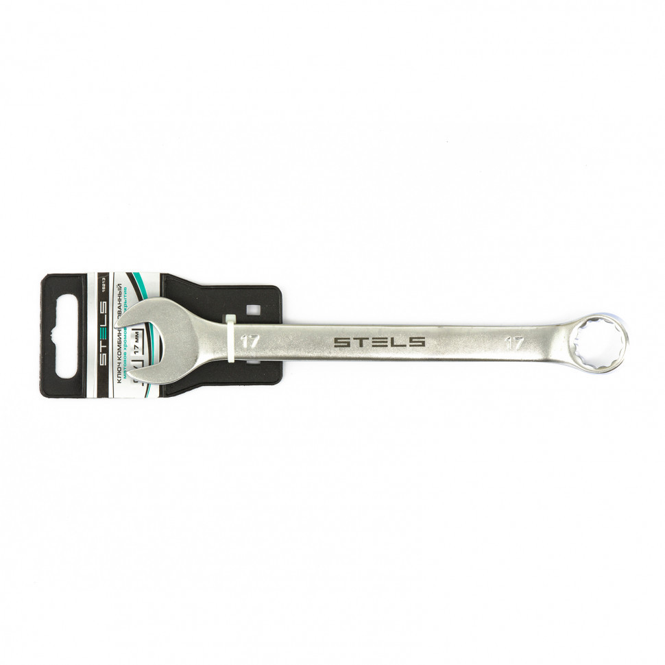 Ключ комбинированный, 17 мм, CrV, матовый хром Stels - фото 4 - id-p216669209