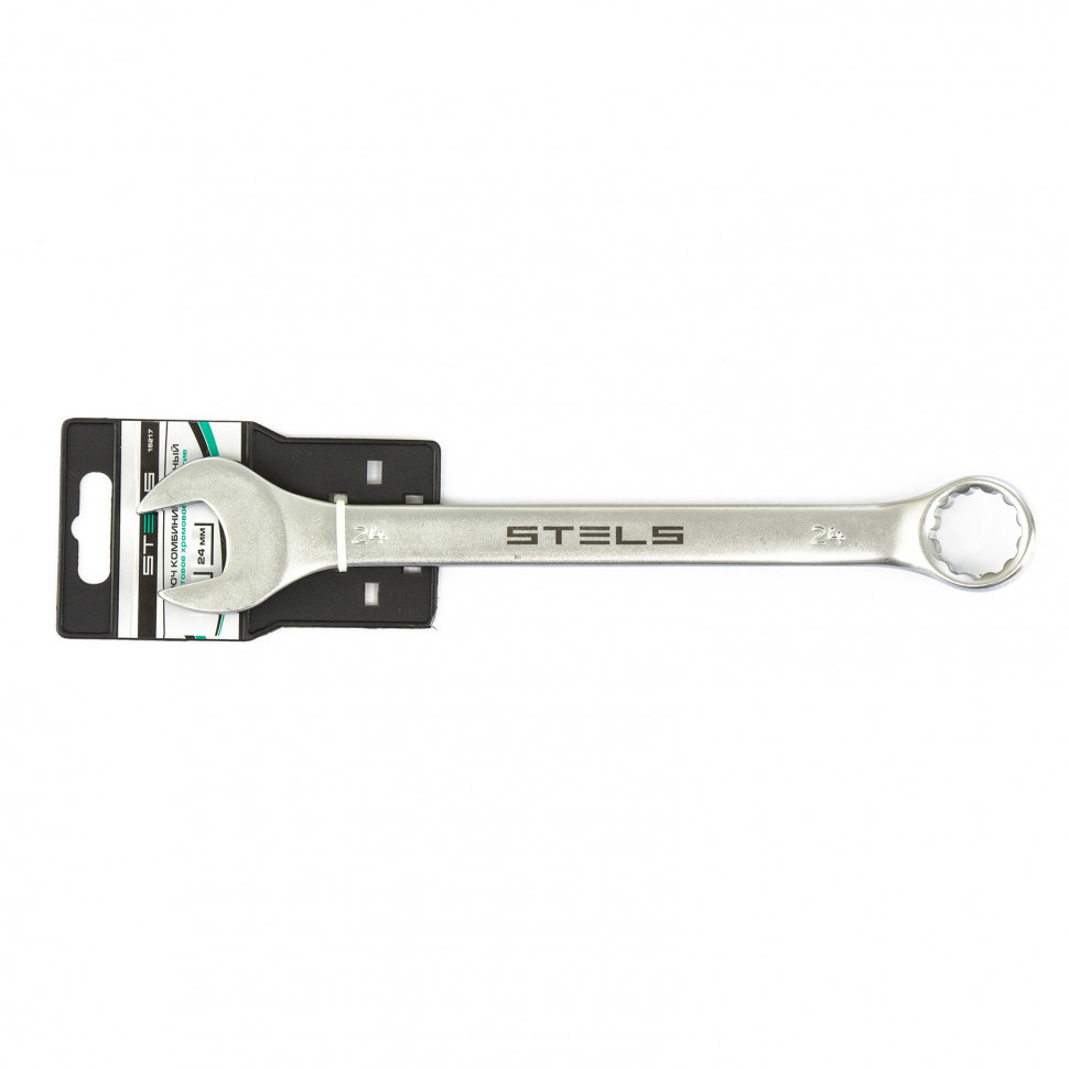 Ключ комбинированный, 24 мм, CrV, матовый хром Stels - фото 4 - id-p216671573