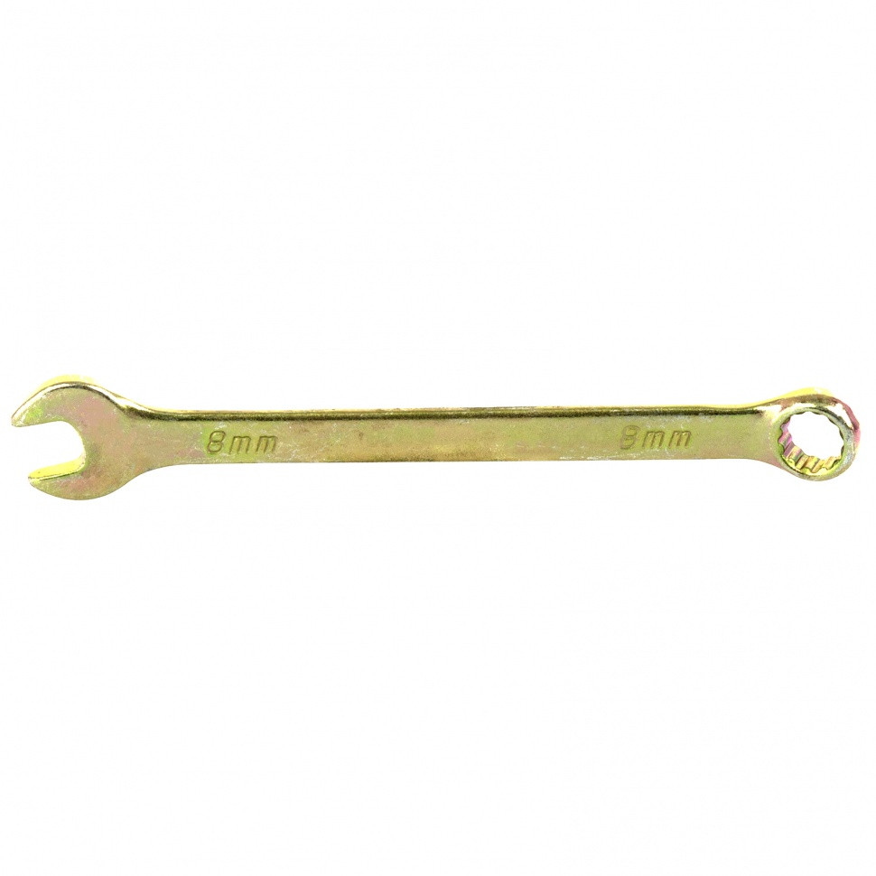 Ключ комбинированный, 8 мм, желтый цинк Сибртех - фото 1 - id-p216667205