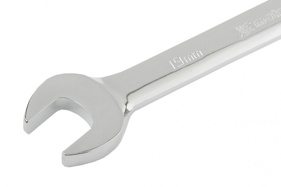Ключ комбинированный трещоточный, 19 мм, CrV, зеркальный хром Matrix Professional - фото 2 - id-p216673139