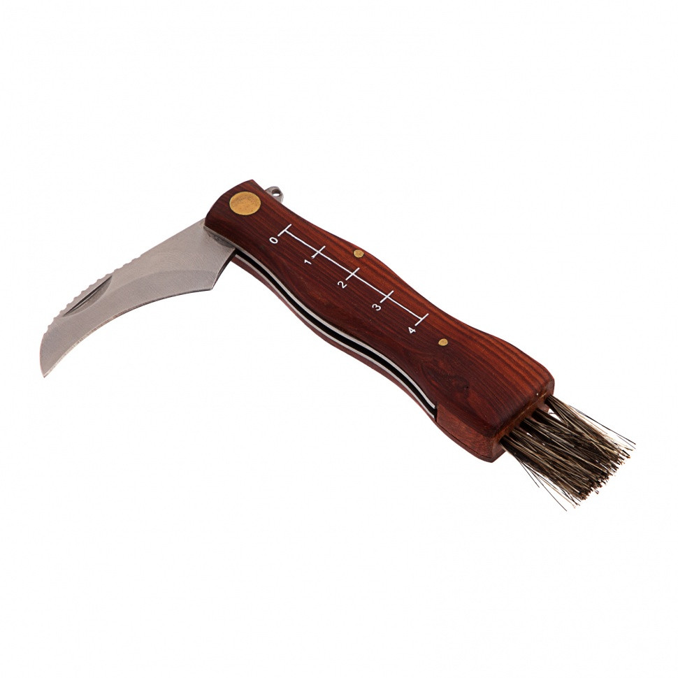 Нож грибника складной, 145 мм, деревянная рукоятка, Palisad - фото 4 - id-p216671653