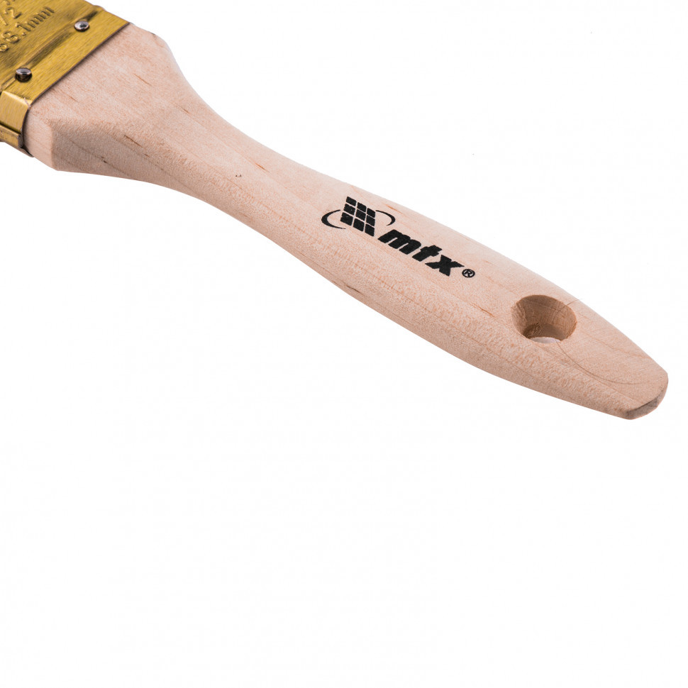 Кисть плоская Golden 1.5", искусственная щетина, деревянная ручка MTX - фото 3 - id-p216667275