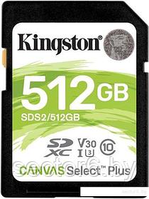 Карта памяти Kingston Canvas Select Plus SDXC 512GB