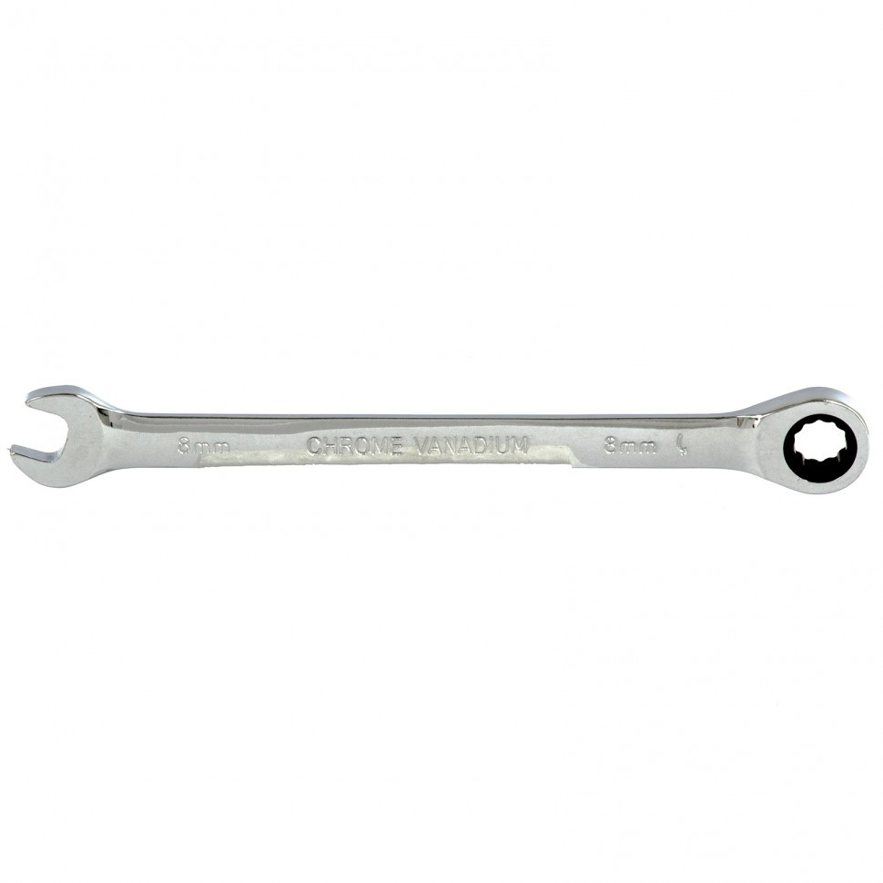 Ключ комбинированный трещоточный, 8 мм, CrV, зеркальный хром Matrix Professional - фото 1 - id-p216670582