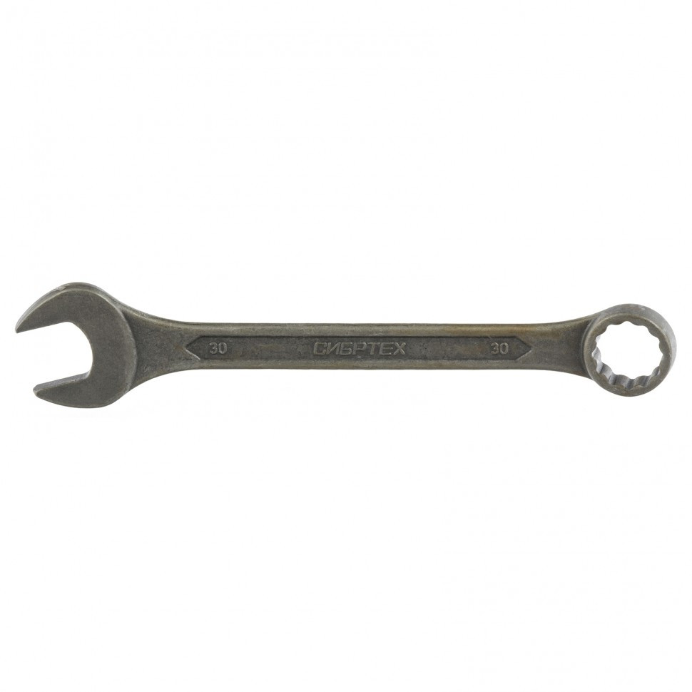 Ключ комбинированный, 30 мм, CrV, фосфатированный, ГОСТ 16983 Сибртех - фото 1 - id-p216673215