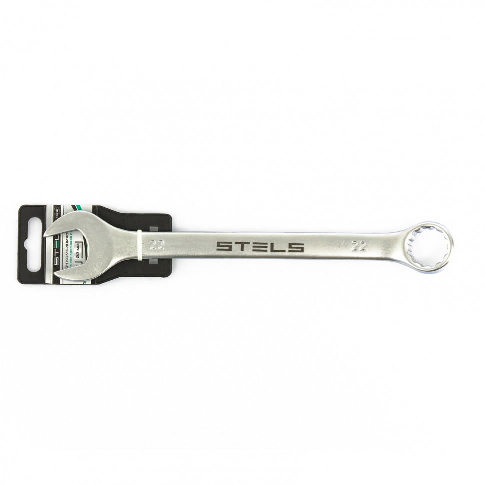 Ключ комбинированный, 22 мм, CrV, матовый хром Stels - фото 4 - id-p216670591