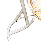 Кресло-кокон подвесное двухместное "Магна" белое с бежевой подушкой, фото 5
