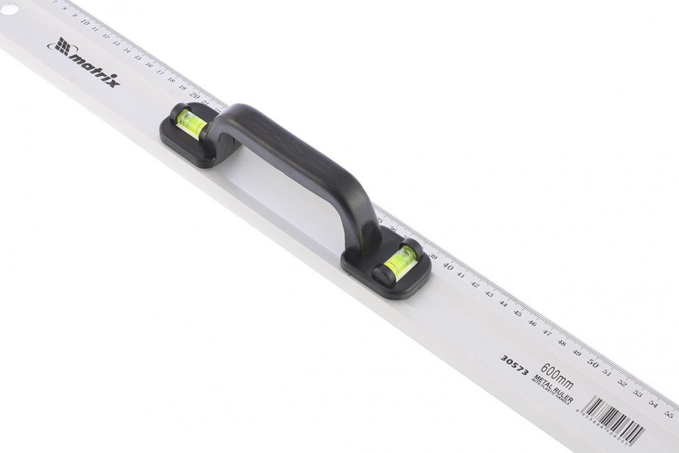 Линейка-уровень, 600 мм, металлическая, пластмассовая ручка 2 глазка Matrix - фото 2 - id-p216674755