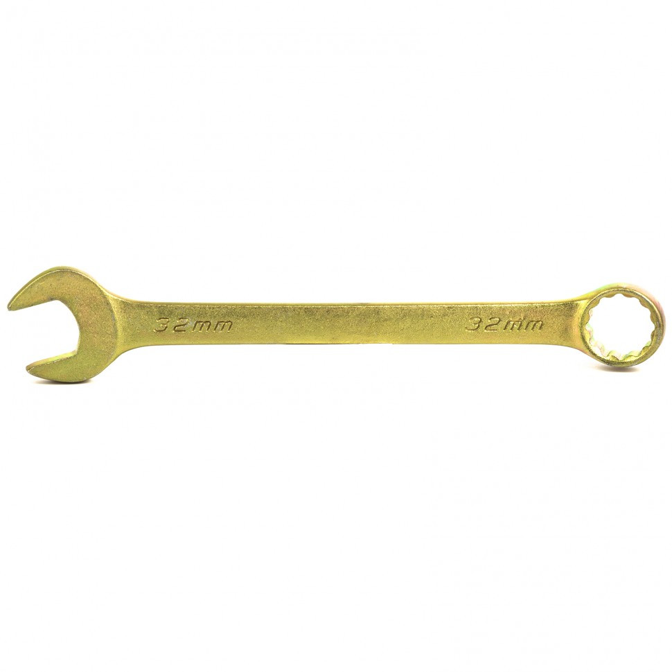Ключ комбинированный, 32 мм, желтый цинк Сибртех - фото 1 - id-p216673428