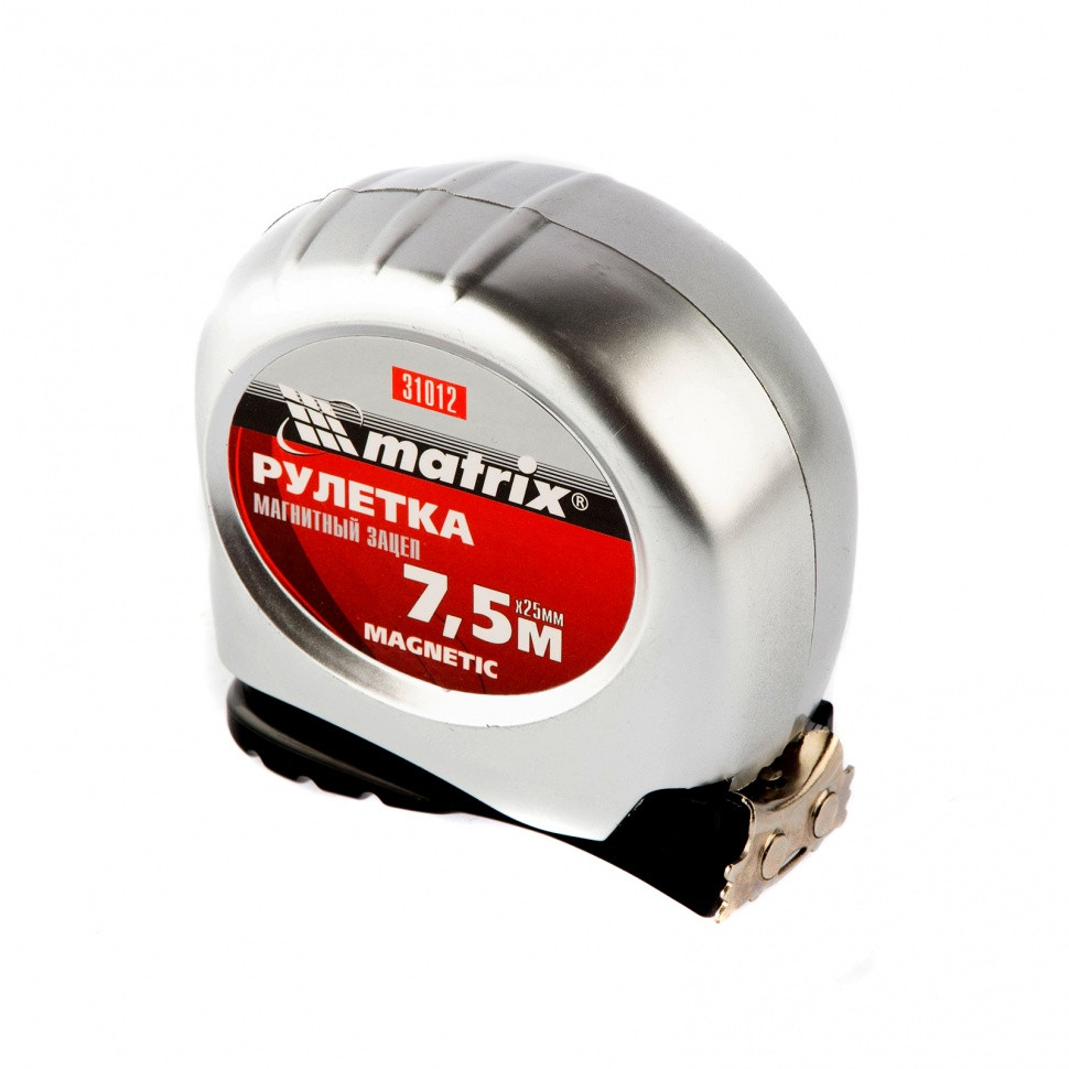 Рулетка Magnetic,7,5 м х 25 мм,магнитный зацеп Matrix - фото 3 - id-p216670802